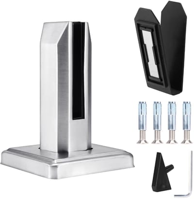 Dailygoods- Glazen Klem - 304 Roestvrij Stalen Houderbeugels - Glazen
