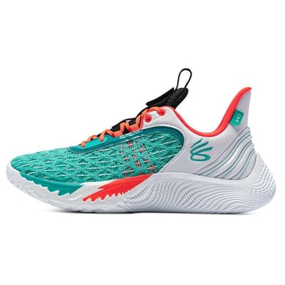 Curry Brand Curry Flow 9 Basisschool Heren Sneakers Groen Wit Neptune 3026091-116 44.5