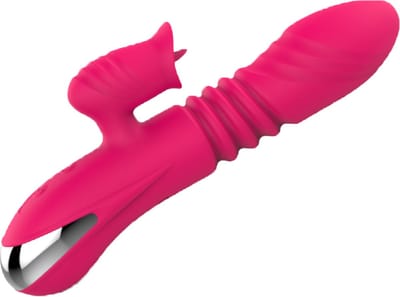 Cupitoys® Stotende tarzan vibrator met tong - 19,5cm - 42°c - Roze - 24 standen - Vibrators voor vrouwen en mannen - Sex toys voor vrouwen en mannen
