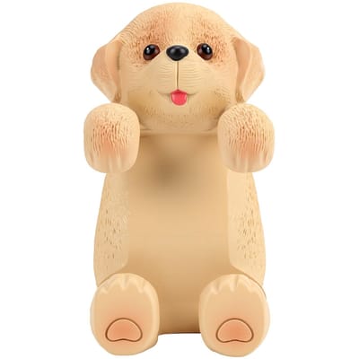 Mignon Porte-Notes Autocollantes Résine Sculpture Réaliste Chien Distributeur de Notes Autocollantes pour Bureau Contient Fournitures de Bureau d'École beige