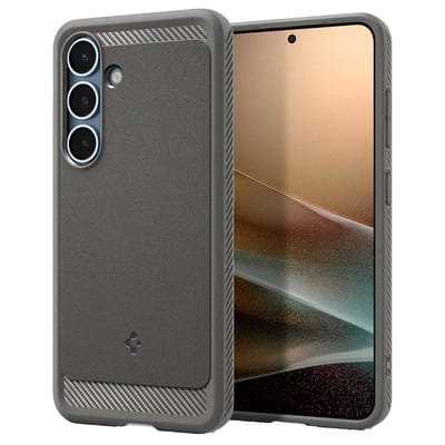 Spigen Rugged Armor MagFit - Hoesje Geschikt voor Samsung Galaxy S25 Plus - Back Cover Compatibel met MagSafe / Qi2 - Air Cushion - Marmer Grijs