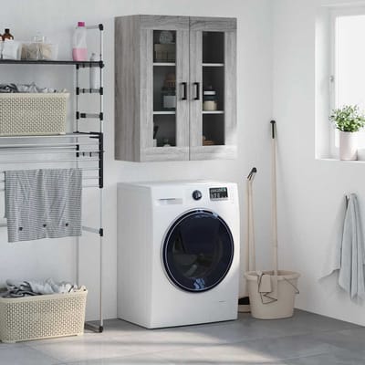 vidaXL - Bovenkast - 69,5x34x90 - cm - grijs - sonoma - eikenkleurig
