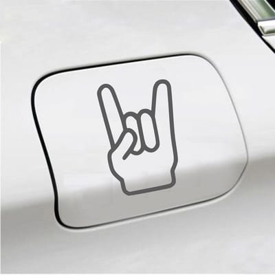 Bumpersticker - Rock N Roll - 13,5 X 8,9 - Antraciet