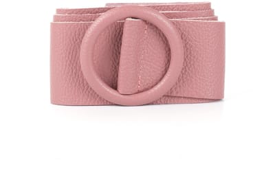 Oudroze Brede Leren Riem Ronde Gesp - Taille Riem - Leer Leder - Brede Dames Riemen Ceinturen - Oudroze