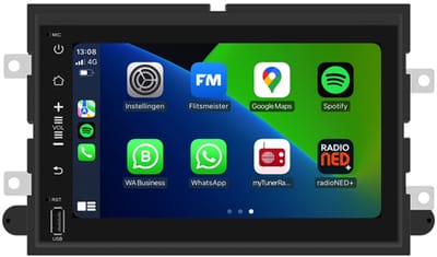 Carplay autoradio voor Ford Mustang Edge | 2005 t/m 2010 | Android 13 | Draadloos Apple Carplay & Android auto | 2GB + 32GB | 8-Core processor | Davilon | 2025 model | 2005 2006 2007 2008 2009 2010 | Bluetooth & Wifi