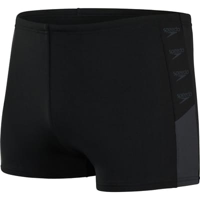 Speedo Maat M  Boom Logo Splice Aquashort Heren - Zwart / Grijs - maat 5