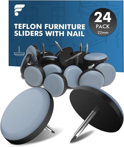 Teflon Vloerglijders - 24 stuks Ø 22 mm, Effectieve Bescherming voor Meubels
