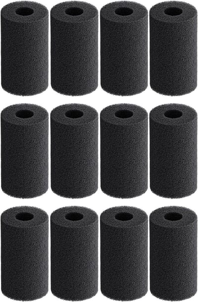 12 Stuks Pre-Filter Spons voor Aquariumfilter - Anti-Suctie Schuim Covers voor Kleine Vissen en Garnalen - Hoge Dichtheid Mechanische Filtratie Accessoires