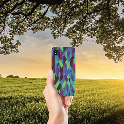Xiaomi Redmi 7A TPU Hoesje Abstract Green Blue