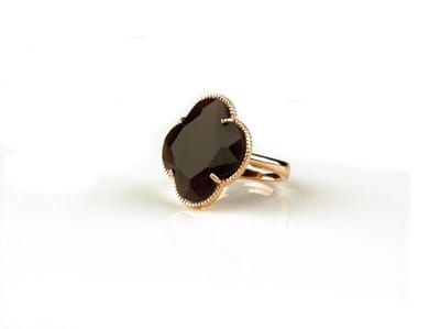 model Fiori ring in zilver roze verguld bordeaux