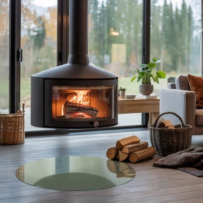 Coloray Vloerplaat Houtkachel - Onderplaat Kachel - 80 cm x 80 cm - Houtkachel Vloerplaat - Groente Vloerplaat Kachel - Verwarmingsaccessoires - Vloerplaat voor Houtkachel - Vloerplaat Open Haard - Vloerplaat Voor Kachel