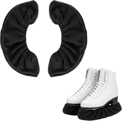 Elastic Skate Beschermers voor IJshockey en Kunstrijden - Universele Bescherming voor Mannen, Vrouwen en Kinderen, Zwart, Polyester
