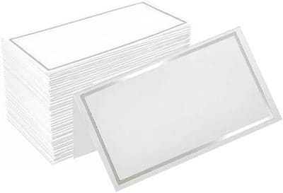 Tafelkaarten voor bruiloften, witte tafelkaarten, 50 stuks, elegante naamkaarten, verjaardag