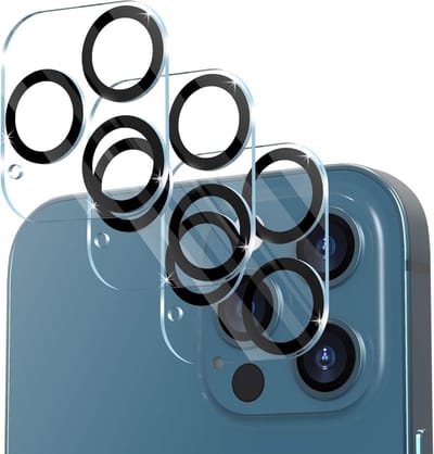 3-Pack Achtercamera Bescherming voor iPhone 12 Pro Max 6.7 Inch - 9H Hardheid, Volledige Bedekking en Krasbestendige Lensfolie