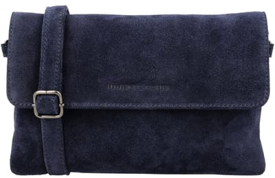 Hide & Stitches Brazos Schoudertas - Clutch - Crossbody - Suede - Leer - Leren Dames Tas - Blauw