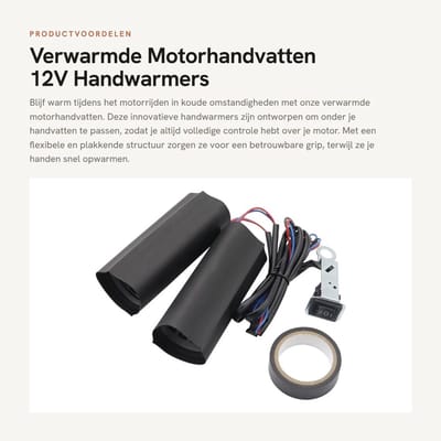 Dailygoods - Verwarmde Motorhandvatten - 12V Handwarmers voor Motorrijden in de Winter