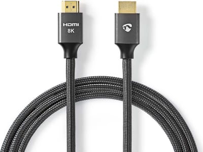 Nedis Ultra High Speed ​​HDMI-Kabel - HDMI Connector - HDMI Connector - 8K@60Hz - 48 Gbps - 2.00 m - Rond - 6.3 mm - Gun Metal Grijs - Cover Window Box
