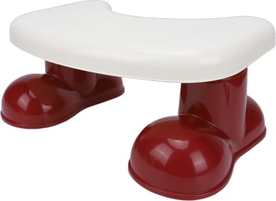 Toiletkruk - Opstapkruk Badkamer - Gezondere Stoelgang - Ergonomisch C-vormig - 41 x 27 x 16 cm - Wit
