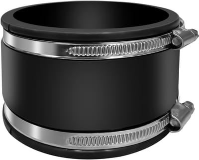 Dailygoods - Flexibele Rubber Huls met Roestvrijstalen Slangklemmen voor Ventilatie