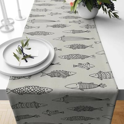 Drapeaux de table, Nappes, Motifs de mode. Convient pour les réunions de famille, les dîners, les cafés, les fêtes de Noël et les goûters cosy. 40x140cm