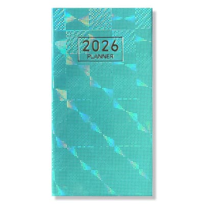 2026 Pocket Agenda - Weekagenda 7D/2P - Softcover Groen - 9,5x17,3cm