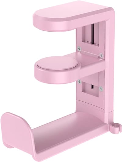longziming -Bureaublad Hoofdtelefoonhouder met Klem – 360° Draaibare Headset Stand zonder Boren – Clip-on Haak voor Koptelefoon & Accessoires – Ruimtebesparende Ophanghouder voor Bureau en Thuis
