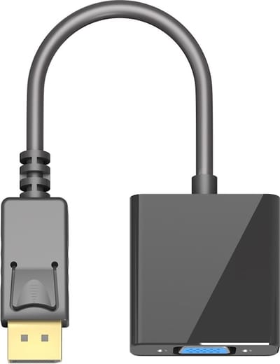 Powteq - Premium Displayport naar VGA adapter - 1920x1080 60 Hz - Gold-plated - 3 x afgeschermd - Topkwaliteit adapter