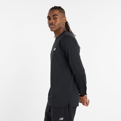 New Balance Sport Long Sleeve Shirt Black Maat: L | Basic T-Shirts Outlet | Heren | Zwart