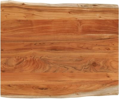 Houten Tafelblad - Vervangende Plaat - Eettafel Opknappen - Rustieke Natuurlijke Rand - 100 x 80 cm - Bruin