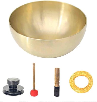 Zingende Kom - Meditatie Kom - Yoga Meditatie - Handgemaakt Koper - 21-22 cm - Koperkleurig