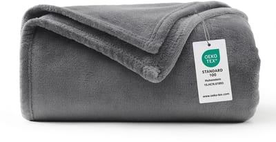 Dailygoody - knusse deken - fluffy deken - warm fleece deken - grijs - zachte bank throw - 150x200 cm - geschikt voor volwassenen - XL