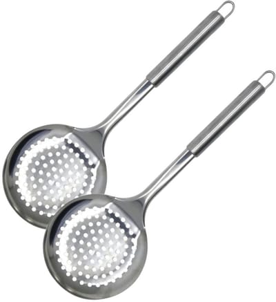 Set van 2 Fackelmann schuimspaan 32 cm roestvrij staal Elemental