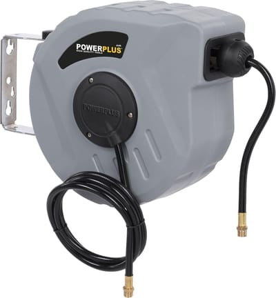 Powerplus POWAIR0215 Compressor luchtslanghaspel - Max. druk: 12bar - Lengte 10m - Automatische oproller