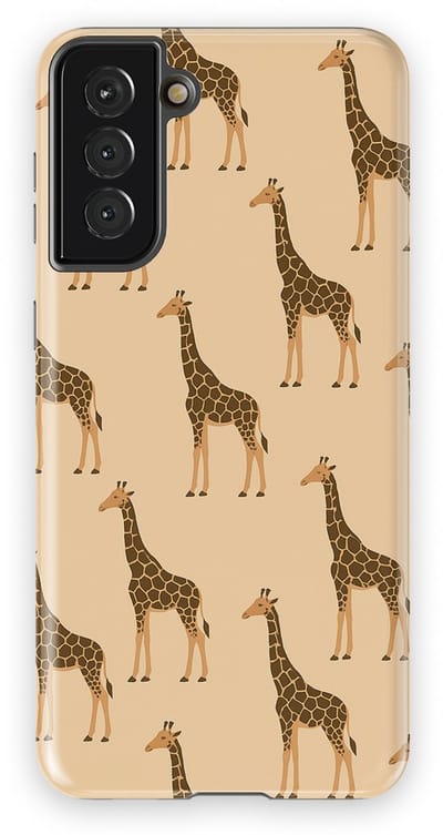 DripCase Luipaard Hoesje Samsung Galaxy S21 Plus | Backcover met Mag | Hoesje met Dierenprint Samsung Galaxy S21 Plus Giraffe