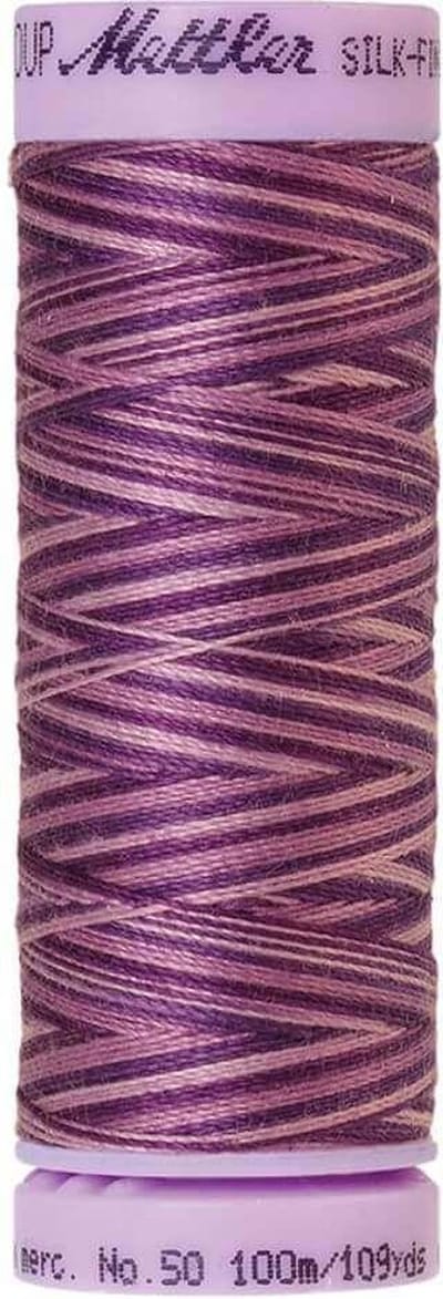 AMANN SILK-FINISH COTTON, MULTI-COLOR GAREN, PAARS, 100M, COL. 9838, PER STUK