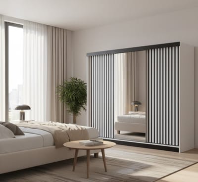 Kast - 200x205x59 cm - Wit - Novihome
