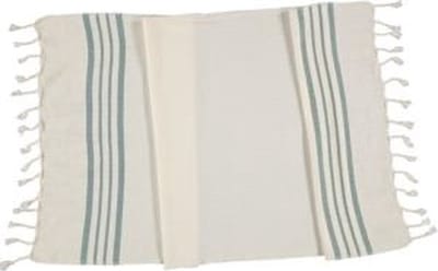 Lalay Kleine Hamamdoek Krem Sultan Natural Almond Green 100x50cm - natural almond green - 100 - 50 - dunne katoenen handdoek - sneldrogende saunahanddoek (niet geschikt als lendendoek)