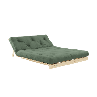 Karup Slaapbank Roots 140 - 756 Olive Green - 100 raw