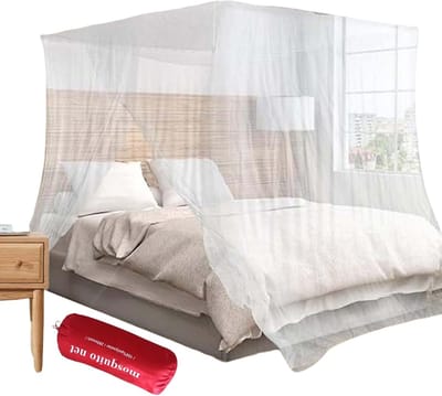 Vliegennet Bedluifel - Beschermhoes Muggen - Insecten Buiten - Ademend Gaasontwerp - 220x200x200 cm - Wit