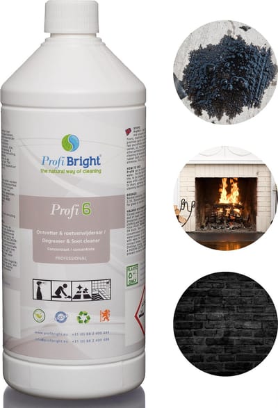ProfiBright Zakelijk - Ontvetter Profi6 - Roetverwijderaar Profi6 - Dierproefvrij - Concentraat - 1 liter - Professional