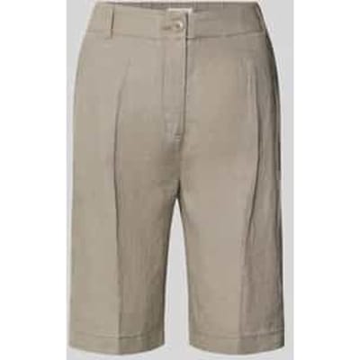Linnen short met steekzakken
