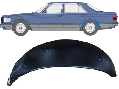Reparatiepaneel achterste wielkast voor Mercedes S-Class W126 1979-1991 / Links