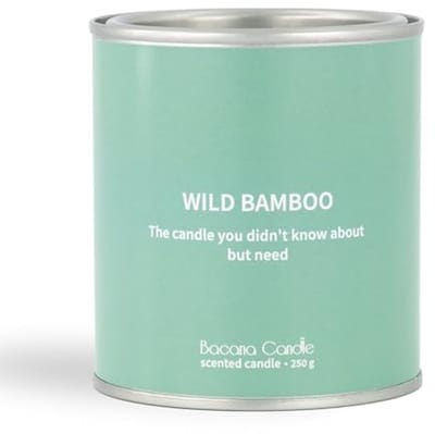 Geurkaars in Glas - Aromatische Kaars met Deksel - Originele Cadeau Idee - 250 Gram - Wild Bamboo - Bamboe