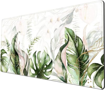 XXL Bureauonderlegger Marmerprint Roségoud - Grote Antislip Muismat 80x40 cm