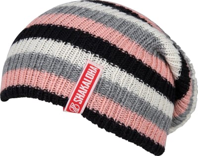 Shakaloha Gebreide Wollen Muts Heren & Dames Beanie Hat van merino wol zonder voering - Bunker Beanie MrnRv BlckPink Unisex - One Size Wintermuts