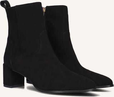 Notre-V 8543 Enkellaarsjes - Enkelboots met rits - Dames - Zwart - Maat 36