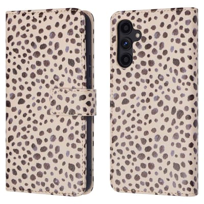 imoshion Hoesje - Geschikt voor Samsung Galaxy A34 (5G) - Design Bookcase smartphone - Black And White Dots