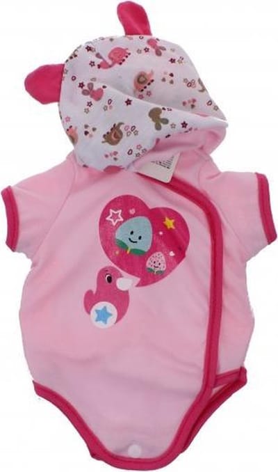 Johntoy Baby Rose Babypoppenkleren Dierenprint 40-45 Cm