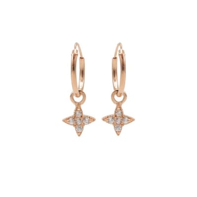 Karma Symbols oorbel Zirconia Morningstar Rosé M2775