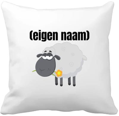 Akyol - schaap met eigen naam Kussen hoes - Schaap - boeren/schapen liefhebbers - iemand die houdt van schapen - verjaardag - cadeau - kado - geschenk - 40 bij 40 cm